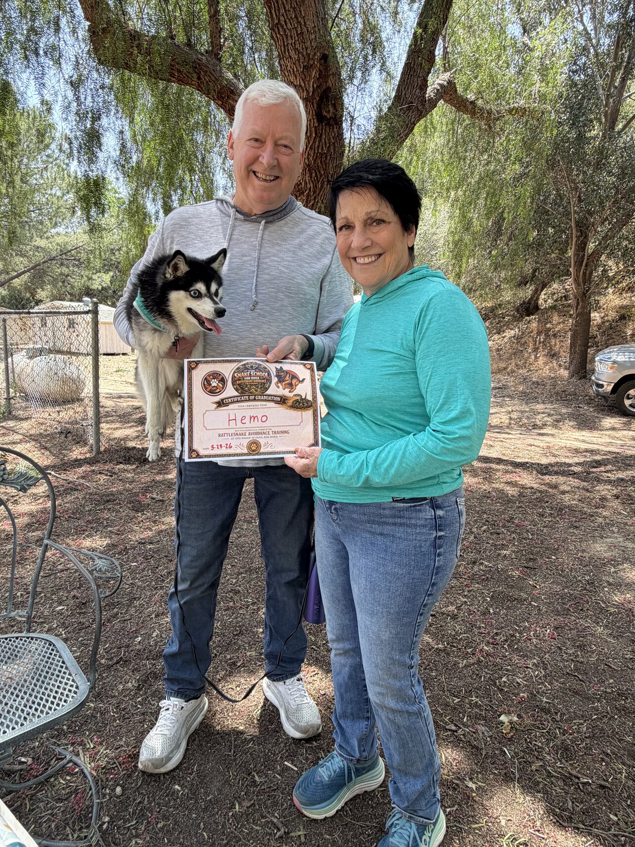 Hemo — Snake School graduate with diploma