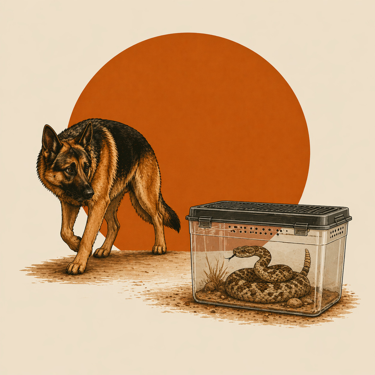 Rattlesnake avoidance training — full sensory exposure station