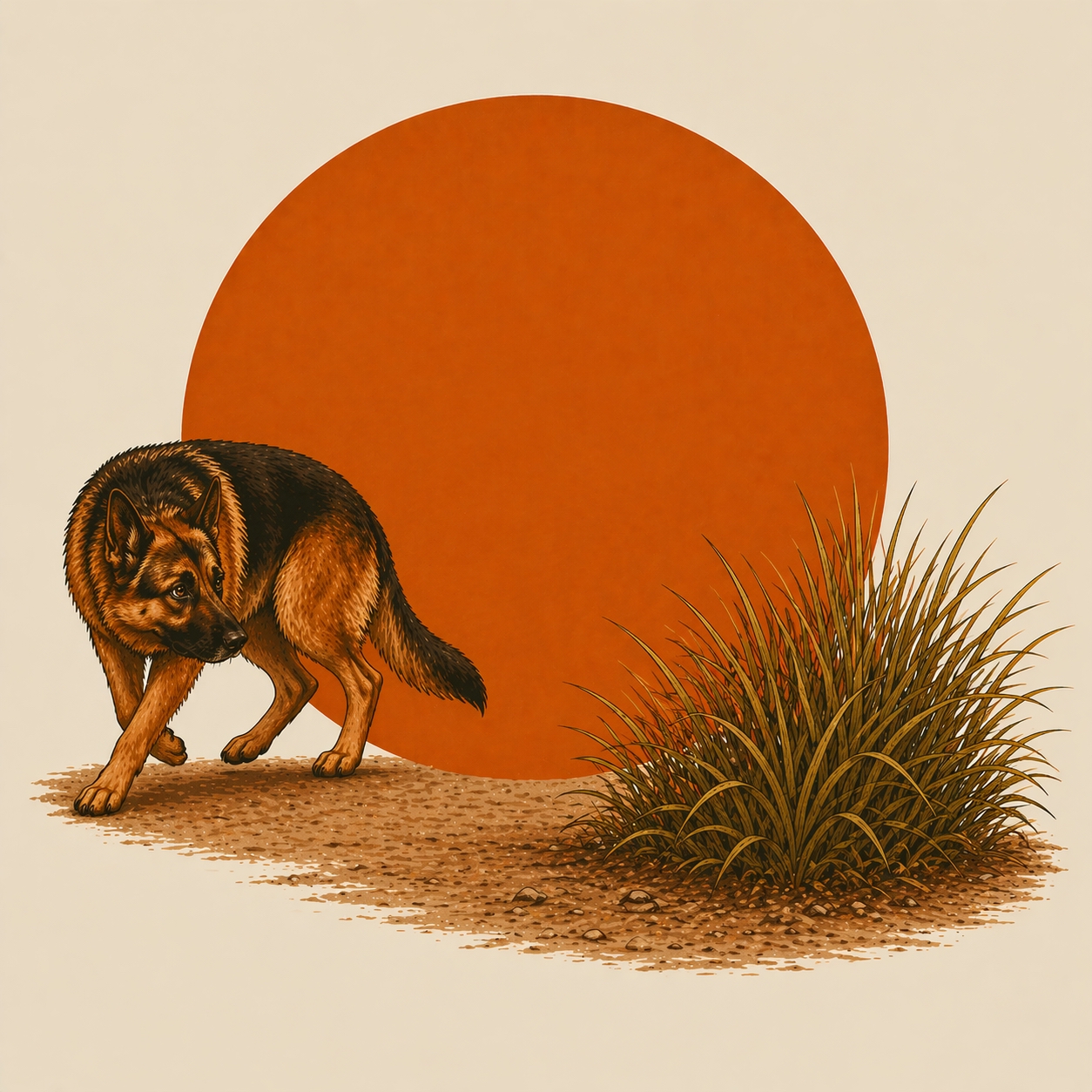 Rattlesnake avoidance training station — grass terrain