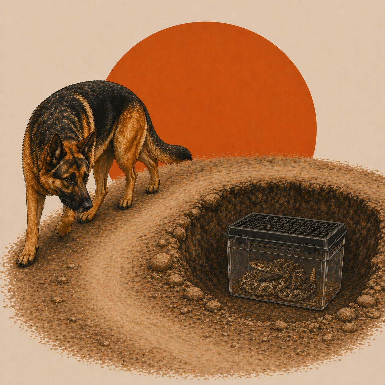 Rattlesnake avoidance training — hole terrain station